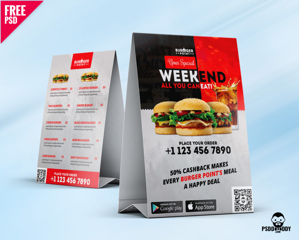 This greeting card has two sided close up view with hd quality. 160 Best Table Tent Mockup Templates Free Premium