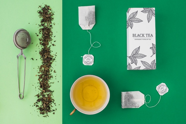 Oganic tea branding and packaging mockup in psd format where you can easily insert your designs into the labels via adobe photoshop. 190 Best Tea Mockup Templates Free Premium