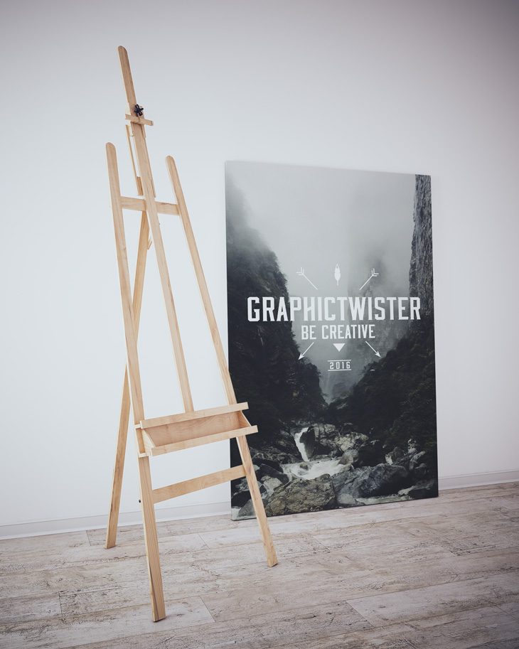 Canvas on easel stand 40x30/ 30x40&hellip;. 110 Best Easel Mockup Templates Free Premium