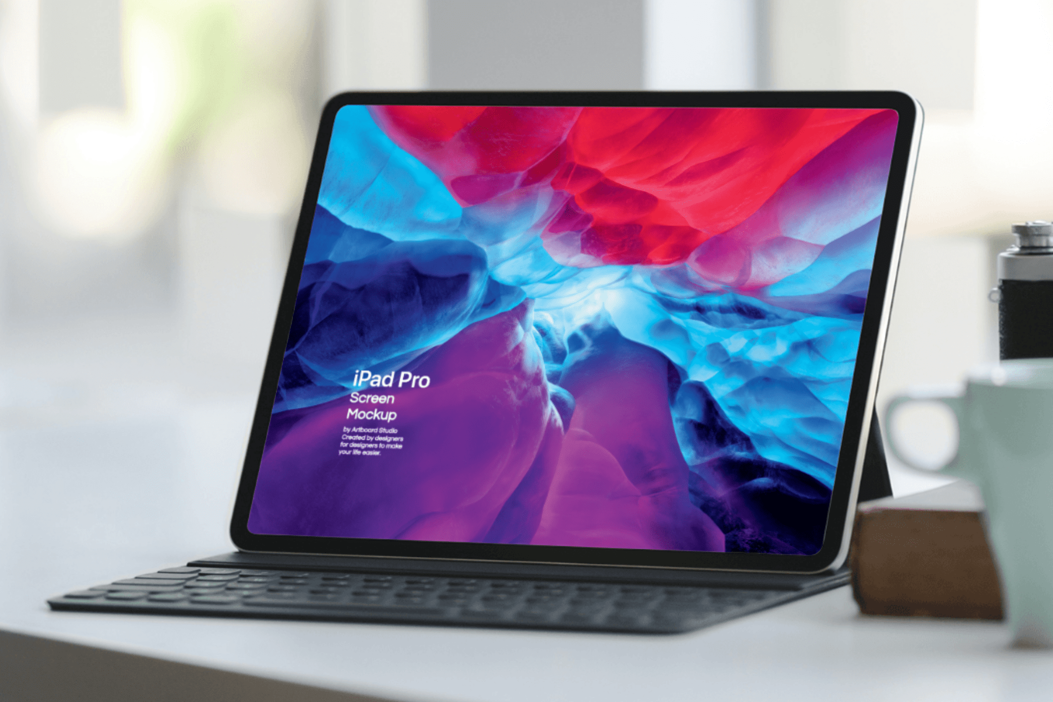 Show off your web and app designs with stunning free ipad mockups: Free Ipad Pro Screen Mockup