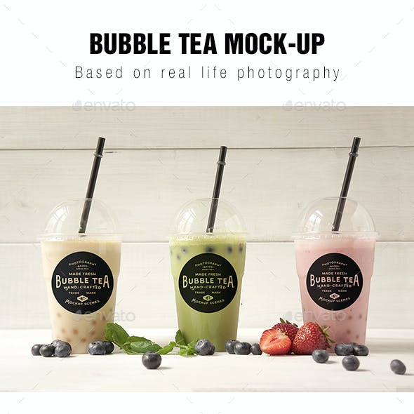 This bubble tea mockup will make your design look . 50 Best Bubble Tea Mockup Templates Graphic Design Resources