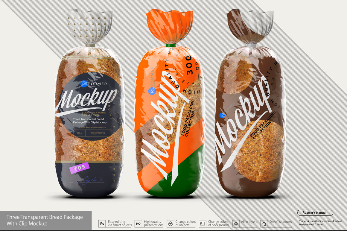 Find & download the most popular bread mockup psd on freepik ✓ free for commercial use ✓ high quality images ✓ made for creative projects. Three Transparent Bread Package With Clip Mockup Reformer Mockup