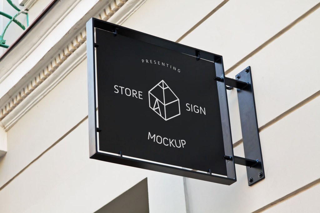 27+ Download Free Store Sign Mockup&nbsp;Psd