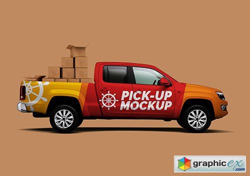 16+ Download Free Pickup Truck Mockup&nbsp;Psd