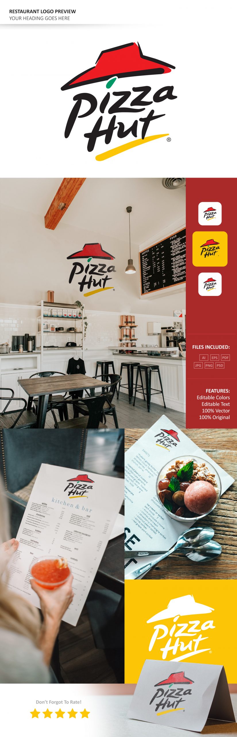 19+ Download Free Restaurant Logo Mockup&nbsp;Psd