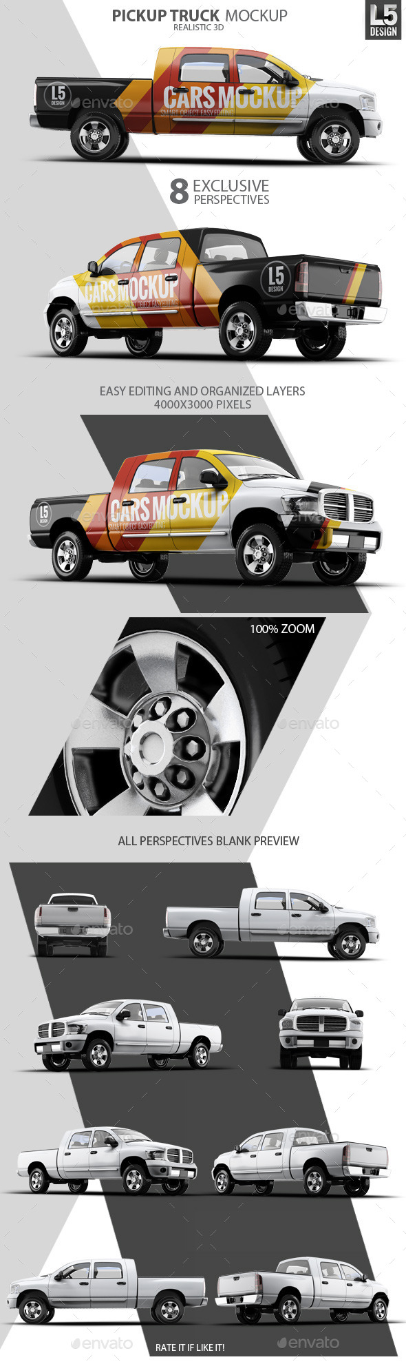 25+ Download Pickup Truck Mockup Free&nbsp;Psd