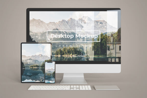 41+ Download Desktop Mobile Tablet Mockup&nbsp;Psd