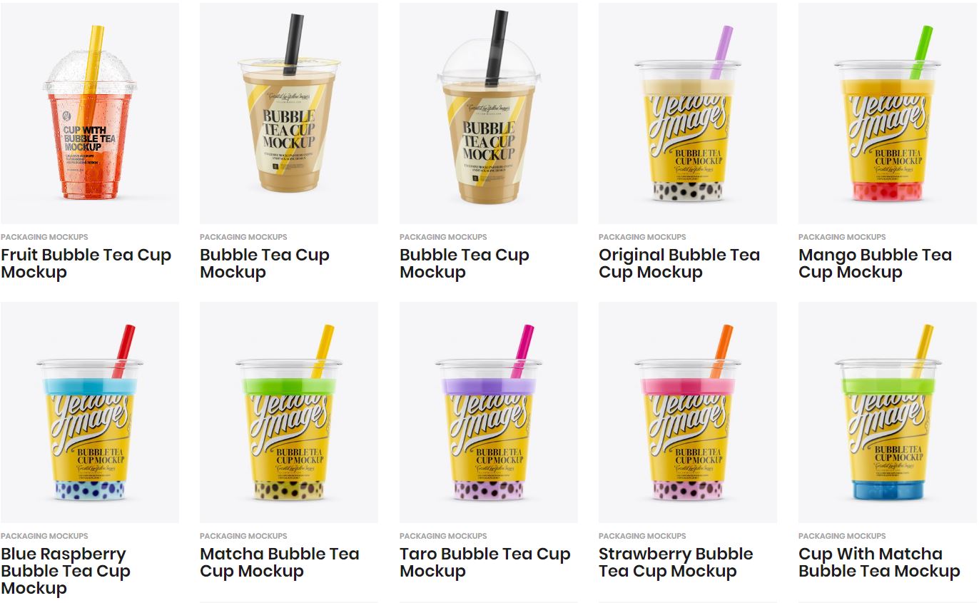 Bubble tea packaging mockup images free download number 400783908,image file format is psd,image size is 154.4 mb,this image has been released since . 50 Best Bubble Tea Mockup Templates Graphic Design Resources