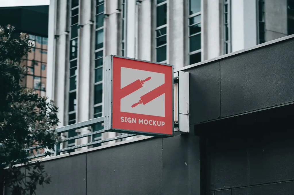 42+ Download Free Building Sign Mockup&nbsp;Psd