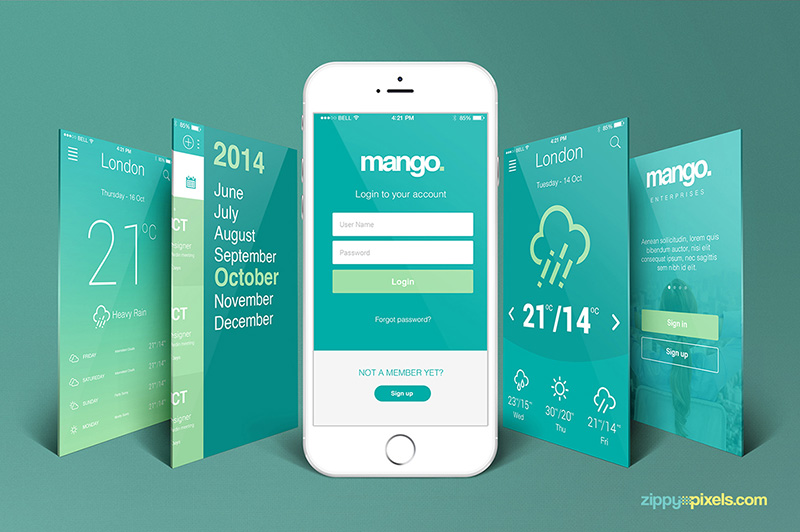 49+ Download Mobile App Mockup Creator&nbsp;Psd