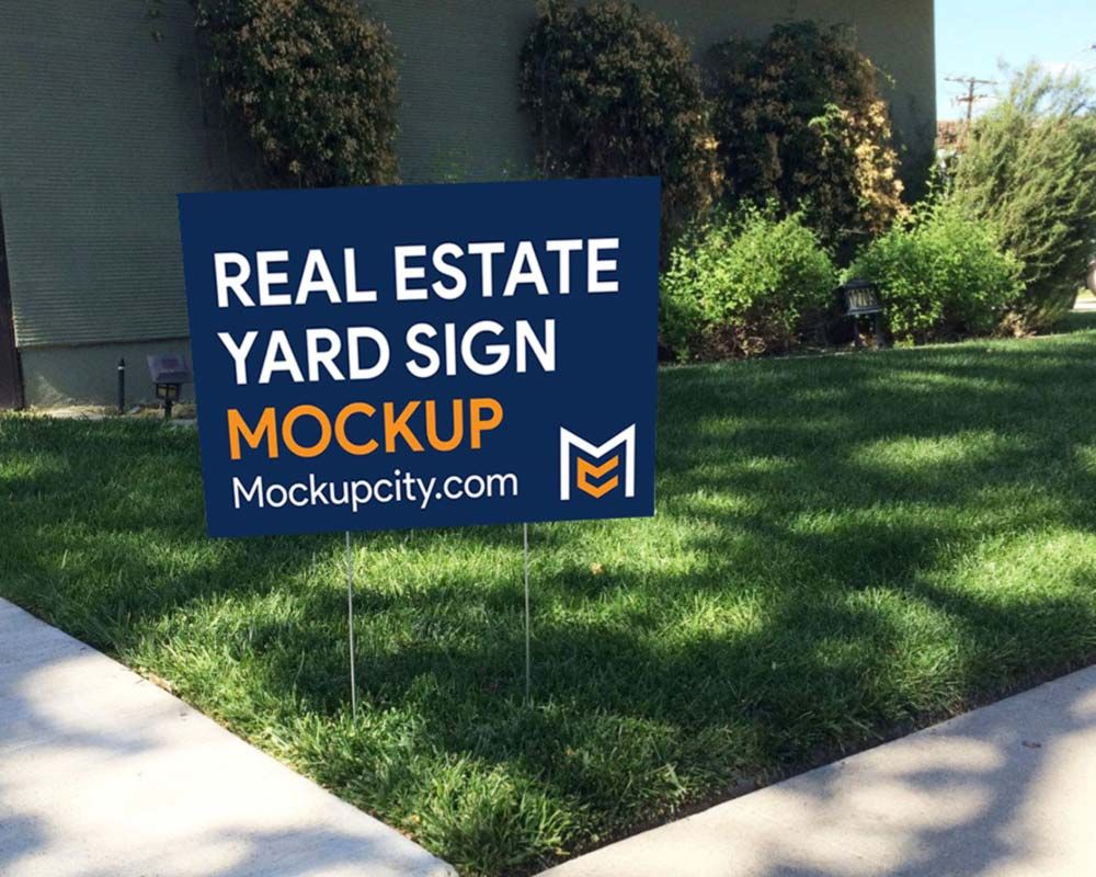45+ Download Lawn Sign Mockup Free&nbsp;Psd