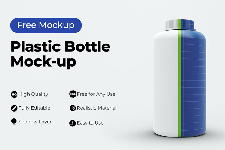 18+ Download Plastic Bottle Mockup Free&nbsp;Psd