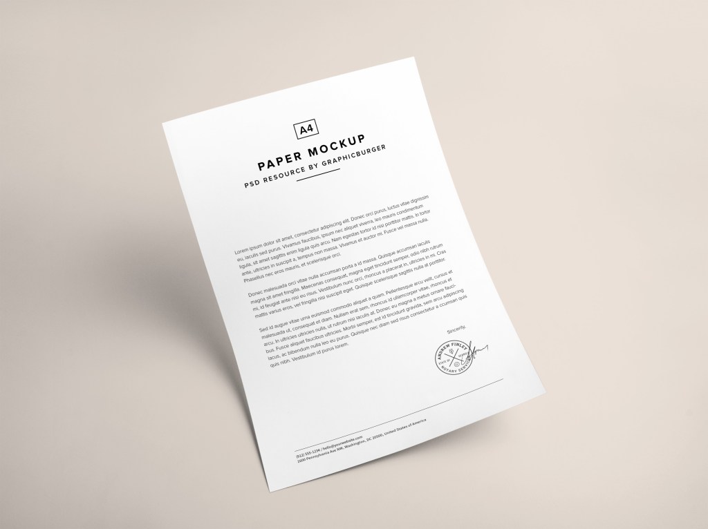 41+ Download A4 Size Paper Mockup Free&nbsp;Psd
